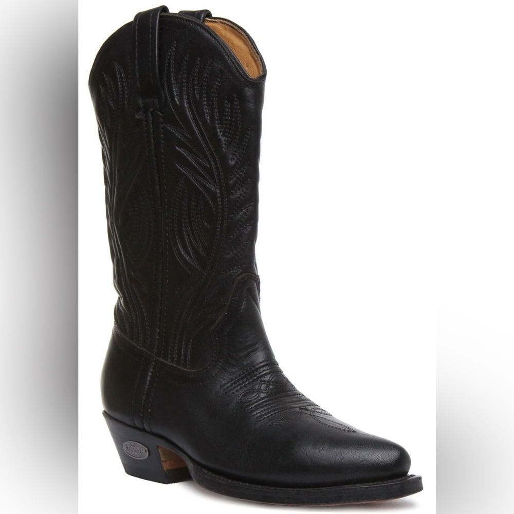 Loblan Classic Black Cowboy Boots